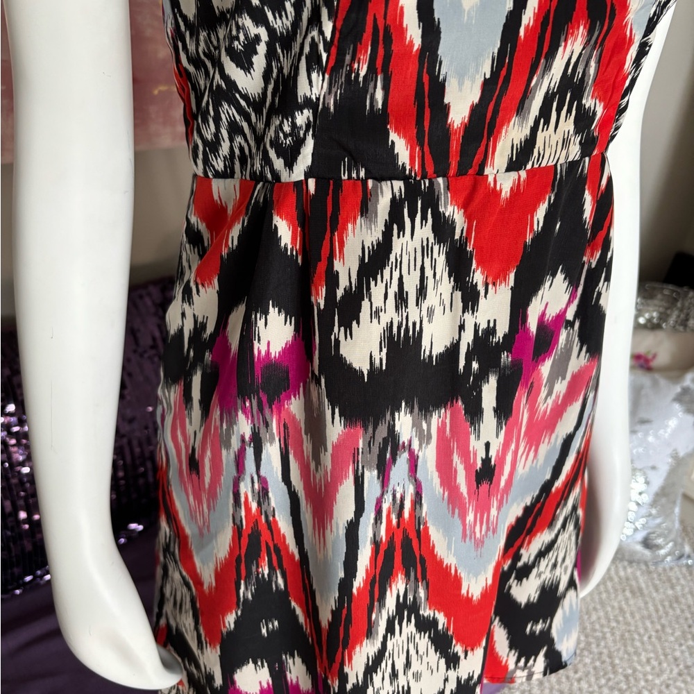 Vero Moda Red, Black, Pink, White Sheath Mini Dress Sleeveless Crew Neck Size 34 - Picture 6 of 13